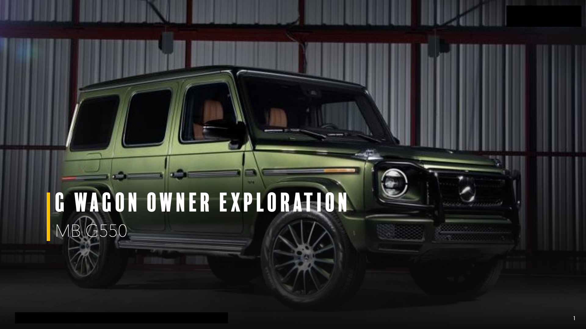 The G Wagon Mindset